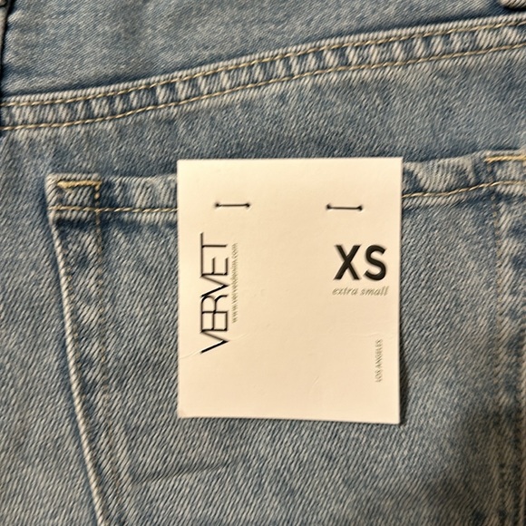 Vervet Denim Rebecca Distressed Frayed Hem Denim Shorts XS - Picture 3 of 4